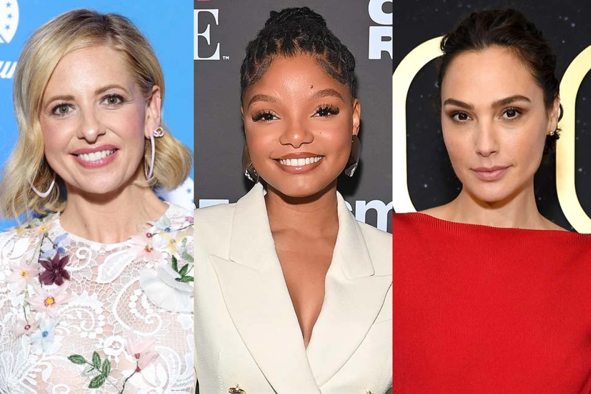 Da sinistra: Sarah Michelle Gellar, Halle Bailey e Gal Gadot, presentatrici degli MTV Awards 2023.